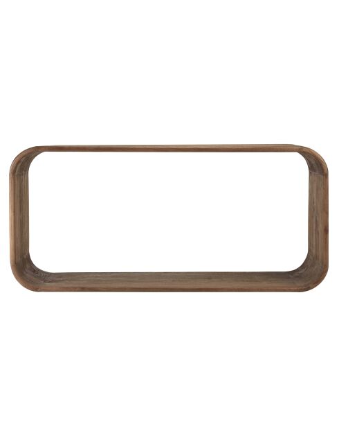 Abgerundete Designkonsole aus Mindi-Holz - 165 x 40,5 x 77 cm