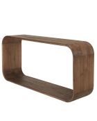 Abgerundete Designkonsole aus Mindi-Holz - 165 x 40,5 x 77 cm