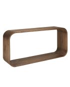 Abgerundete Designkonsole aus Mindi-Holz - 165 x 40,5 x 77 cm