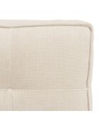 Chauffeuse convertible 1 place en tissu écrue - 74x87x64 cm