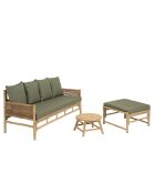Set Nr. 1:3-Sitzer-Sofa+1 Hocker +1 Couchtisch aus Bambus — 180x75x90 cm