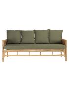 Set Nr. 1:3-Sitzer-Sofa+1 Hocker +1 Couchtisch aus Bambus — 180x75x90 cm