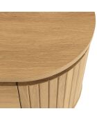 Mueble de TV redondo de 3 puertas natural - 160x40x55 cm