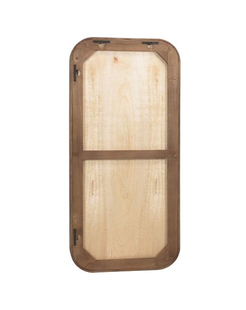 Espejo de madera Mindi, 156 x 11 x 74,5 cm