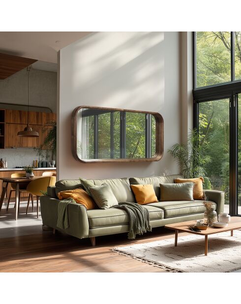 Espejo de madera Mindi, 156 x 11 x 74,5 cm