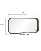 Miroir en bois de mindi - 156x11x 74.5cm