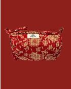 Bolsa Delhi S de gasa de algodón roja