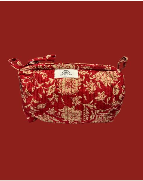 Bolsa Delhi S de gasa de algodón roja