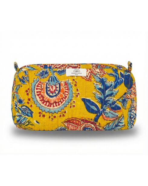 Beige/gele katoenen voile etui van Indore