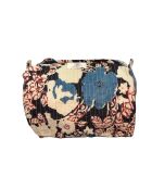 Gepolsterter und gesteppter Toilettenbeutel in Schwarz/Cremefarben