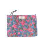 Pochette Bombay in voile di cotone rosa blu