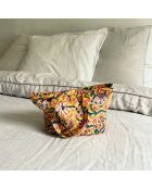 Kanpur-tas met gele plastic afwerking - 27×21×8 cm