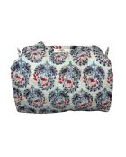 Indische Toilettentasche mit blauem Blockdruck