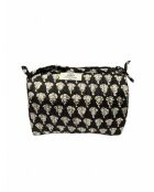 Schwarzer Beutel aus Baumwollvoile Delhi S