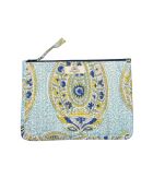 Pochette Bombay in voile di cotone blu chiaro