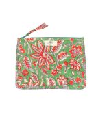 Pochette Bombay in voile di cotone verde