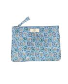 Pochette Bombay in voile di cotone blu