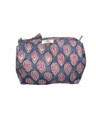 Borsa da toilette multicolore foderata e trapuntata