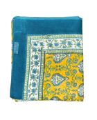 Pondicherry blauw/gele katoenen sarong