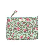 Pochette Bombay in voile di cotone blu acqua