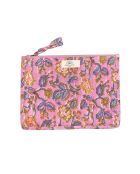 Pochette Bombay in voile di cotone rosa