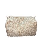 Gepolsterter und gesteppter Toilettenbeutel in Beige/Ecru