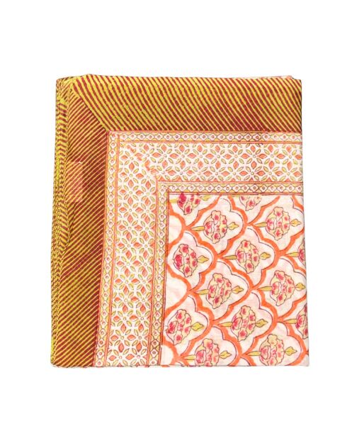 Pondicherry geel/gouden katoenen sarong