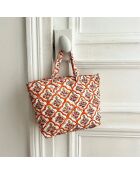 Kanpur-tas met ecru plastic afwerking - 27×21×8 cm