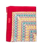 Pareo Pondicherry in cotone rosso/giallo