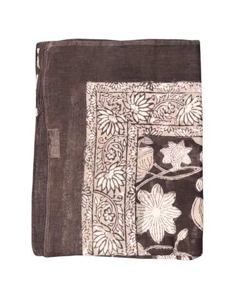 Pondicherry bruine katoenen sarong