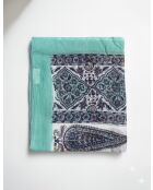 Pondichery sarong in blauwe katoenen voile