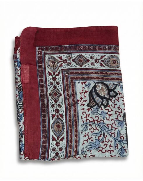 Pondichery sarong in rode katoenen voile