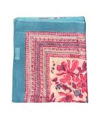 Pondicherry roze katoenen sarong met bloemenprint
