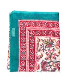 Paréo Pondichéry en coton vert canard