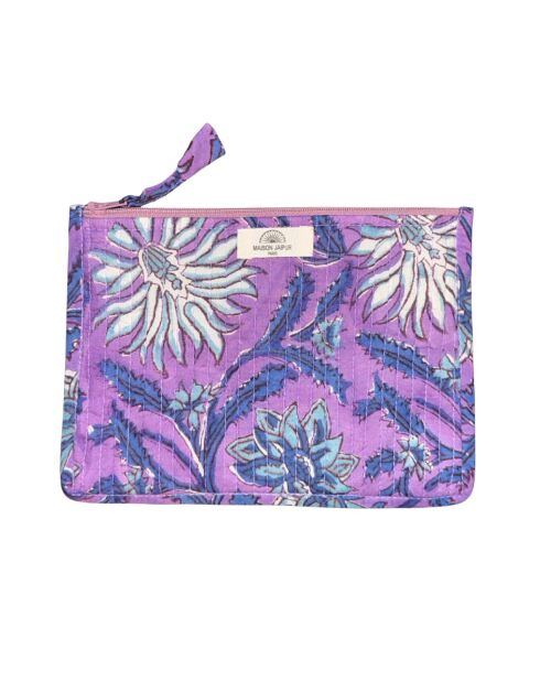 Pochette Bombay in voile di cotone viola