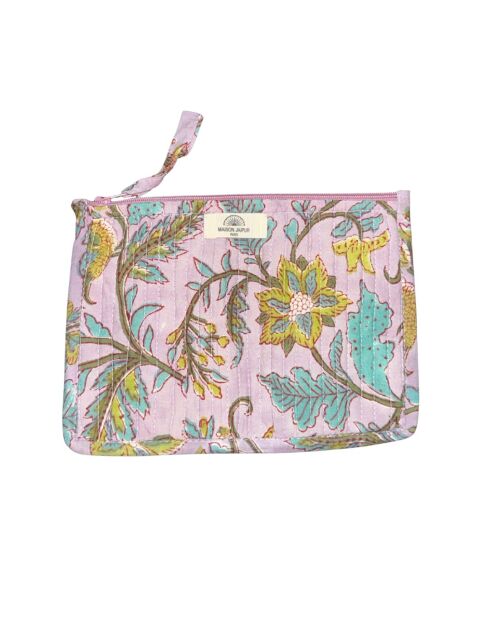 Pochette Bombay in voile di cotone viola chiaro