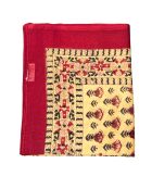 Pondicherry rot/cremefarbener Baumwollsarong