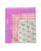 Pondicherry roze/mintgroene katoenen sarong