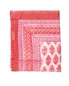 Paréo Pondichéry en coton rose/rouge