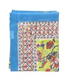 Pareo Pondicherry in cotone blu brillante