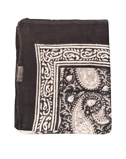 Pareo Pondicherry in cotone marrone scuro