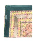 Dunkelgrüner Baumwollsarong Pondicherry