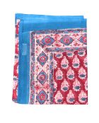 Pondicherry blauw/rode katoenen sarong