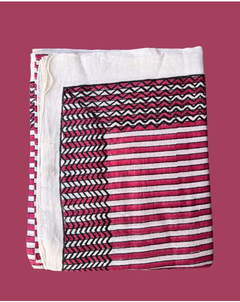Pondichery sarong in roze katoenen voile