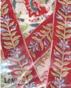 Kimono long en coton block print multicolore