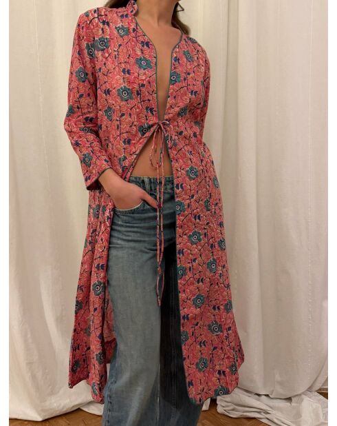 Déshabillé Srinagar en coton rose