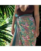 Pondichery sarong in groene katoenen voile