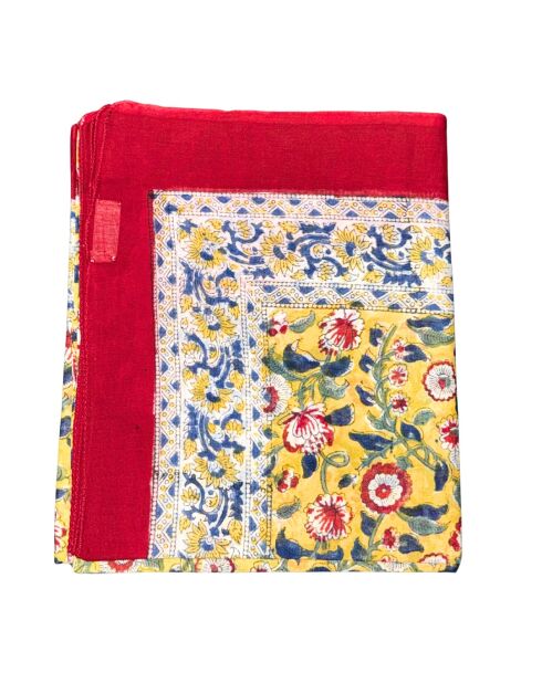 Sarong aus Baumwolle in Pondicherry in Rot