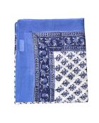 Pondicherry Baumwollsarong indigoblau/weiß