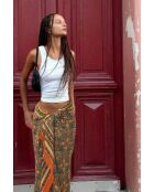 Pondichery sarong in oranje katoenen voile